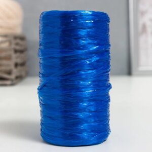 Пряжа "Для вязания мочалок" 100% п/пропилен 300м/7510 гр в форме цилиндра (синий перламутр)