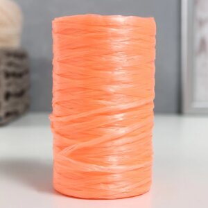 Пряжа "Для вязания мочалок" 100% полипропилен 300м/7510 гр в форме цилиндра (абрикос)