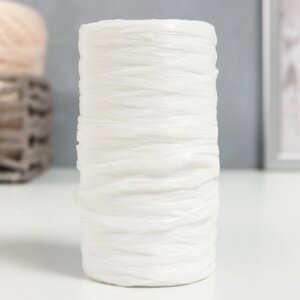 Пряжа "Для вязания мочалок" 100% полипропилен 300м/7510 гр в форме цилиндра (белый матов.)