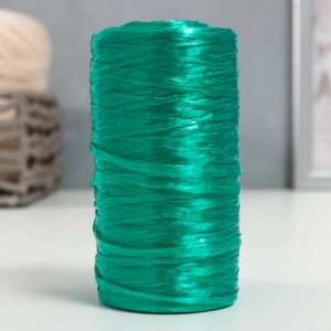 Пряжа "Для вязания мочалок" 100% полипропилен 300м/7510 гр в форме цилиндра (изумрудный)