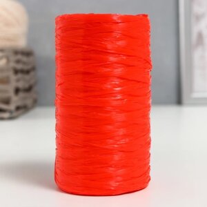 Пряжа "Для вязания мочалок" 100% полипропилен 300м/7510 гр в форме цилиндра (красный)
