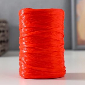Пряжа "Для вязания мочалок" 100% полипропилен 400м/10010 гр в форме цилиндра (красный)