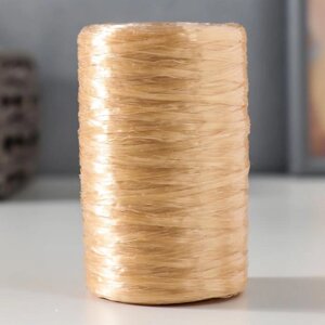 Пряжа "Для вязания мочалок" 100% полипропилен 400м/10010 гр в форме цилиндра (золото)