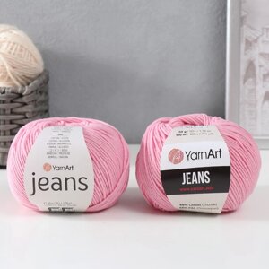 Пряжа "Jeans" 55% хлопок, 45% акрил 160м/50гр (36 св. розовый)