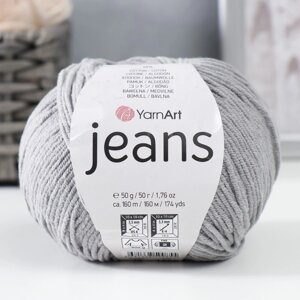 Пряжа "Jeans" 55% хлопок, 45% акрил 160м/50гр (46 т. серый)