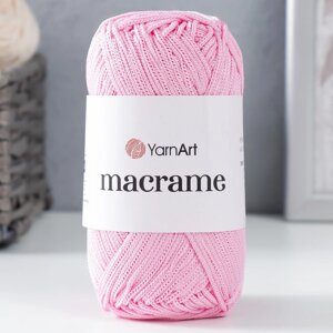 Пряжа "Macrame Макраме" 100% полиэстер 130м/90гр (147 св. розовый)