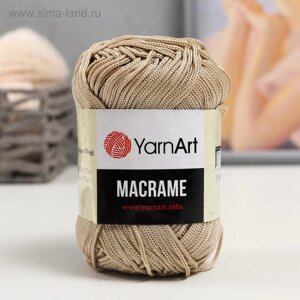 Пряжа "Macrame Макраме" 100% полиэстер 130м/90гр (166 св. бежевый)