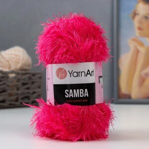 Пряжа "Samba" 100% полиэстер 150м/100гр (2012 яр. розовый)