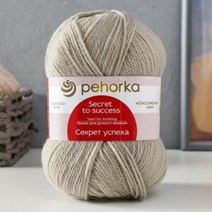 Пряжа "Секрет успеха" 100% шерсть 250м/100гр (254-Пепел)