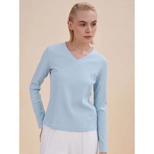 Пуловер женский, размер L, цвет голубой