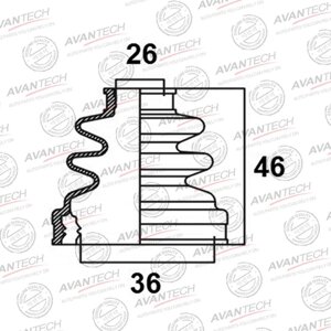 Пыльник привода Avantech BD0105