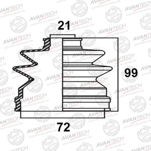 Пыльник привода Avantech BD0204