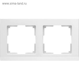 Рамка на 2 поста WL04-Frame-02-white, цвет белый