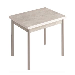 Раскладной стол, 800600(1200)750 мм, ЛДСП / металл, цвет цемент / алюминий хром
