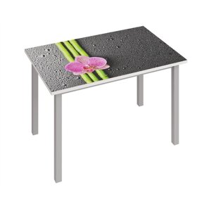 Раздвижной стол «Фристайл 3», 1000/1420632745 мм, ЛДСП / стекло / металл, цвет орхидея