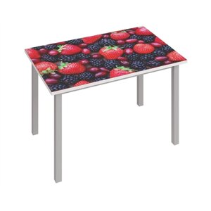 Раздвижной стол «Фристайл 3», 1000/1420632745 мм, ЛДСП / стекло / металл, цвет ягоды