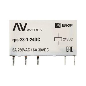 Реле промежуточное рп slim 23/1 6а 24в DC averes EKF rps-23-1-24DC