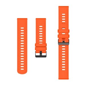 Ремешок для часов, 22 мм, силикон, оранжевый
