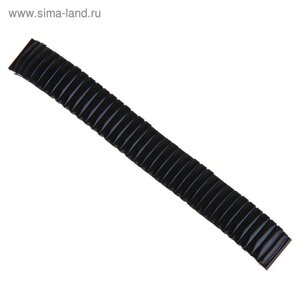 Ремешок для часов "Соломон", 18 мм, металл, l-15.5 см, черный хром