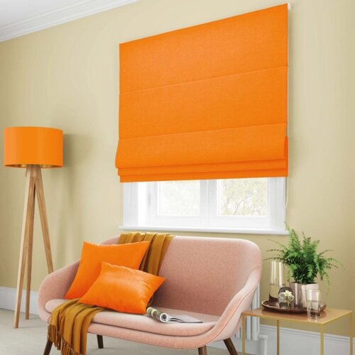 Римская штора «Билли», размер 120х150 см, цвет оранжевый