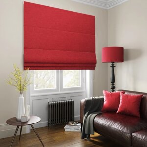 Римская штора «Тина», размер 120х175 см, цвет красный