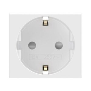 Розетка DKC 45005 Viva 1 розетка, 16А, IP20, 2P+E, с заземлением, цвет белый