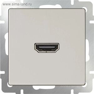 Розетка HDMI WL03-60-11, цвет слоновая кость