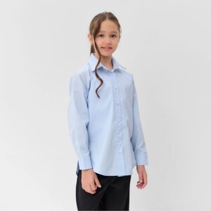 Рубашка для девочки MINAKU цвет светло-голубой, рост 134 см