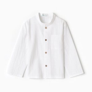 Рубашка для мальчика KAFTAN Linen, р. 28 (86-92см) белый