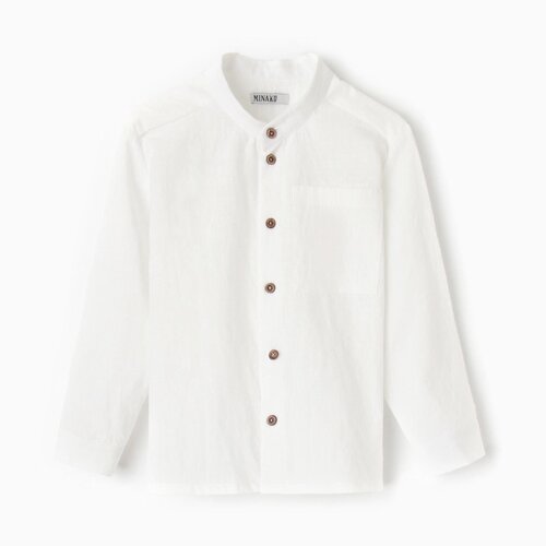 Рубашка для мальчика MINAKU цвет белый, рост 86 см