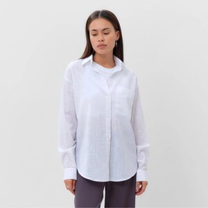 Рубашка женская льняная MIST, размер 44-46, цвет белый