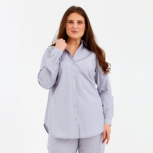 Рубашка женская MINAKU: Home collection цвет серый, р-р 48