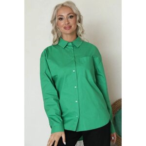 Рубашка женская, размер 52, цвет зелёный