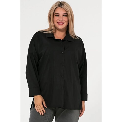 Рубашка женская, размер 64, цвет чёрный