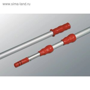 Ручка для стекломойки Vileda, металлическая, телескопическая, 2 х 125 см, цвет красный