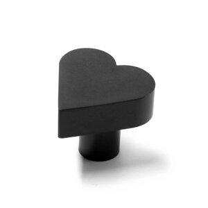 Ручка кнопка мебельная “HEART“цвет черный
