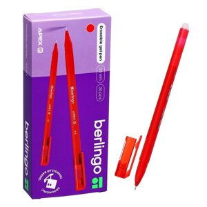 Ручка "пиши-стирай" гелевая Berlingo "Apex E", 0.5мм, трехгранная, стер/красный 265913