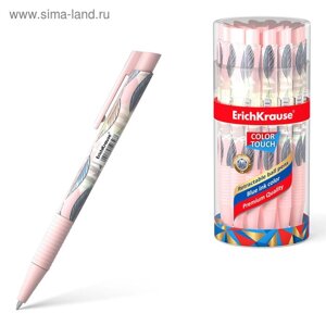 Ручка шариковая автоматическая ErichKrause ColorTouch Flora, узел 0.7 мм, чернила синие