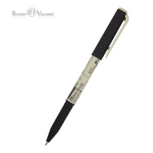 Ручка шариковая BrunoVisconti PrimeWrite "Газета-1", узел 0.7 мм, синие чернила, масляная основа, матовый корпус Soft Touch
