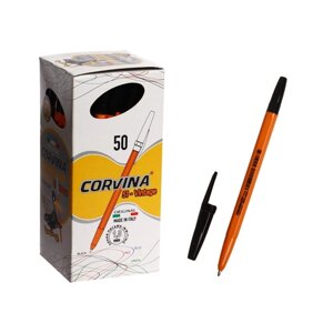 Ручка шариковая Corvina "51 Vintage" черные чернила, узел 1,0 мм, желтый корпус