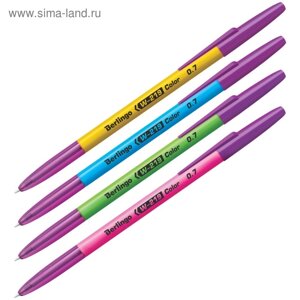 Ручка шариковая W-219 Color, узел 0.7 мм, чернила синие, микс