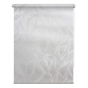 Рулонная штора «Грани», 100х175 см, цвет светло-серый