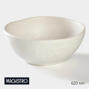 Салатник фарфоровый Magistro Slate, 620 мл, d=16 см, цвет белый