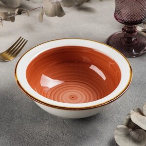 Салатник керамический «Крафт», 600 мл, 186 см, цвет оранжевый