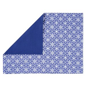 Салфетка под приборы Snowflakes blue, размер 35х45 см, цвет синий