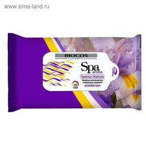 Салфетки влажные BioCos Spa Aroma «Японский ирис», 15 шт.