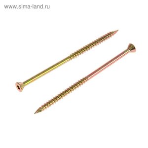 Саморез отделочный INFIX, 4х80 мм, потай, Torx15, жёлтый цинк