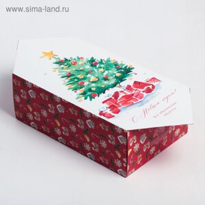 Сборная коробка-конфета «С Новым годом!9,3 14,6 5,3 см