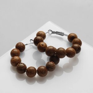 Серьги-кольца «Ваканда» стиль, цвет коричневый