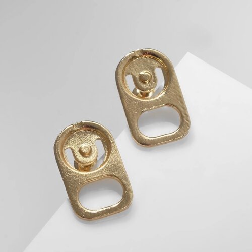 Серьги металл «Ключ-кольцо», цвет золото